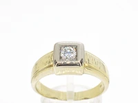 Gouden ring met briljant geslepen diamanten - afbeelding 1 van  12