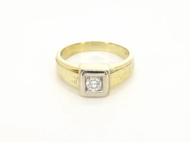 Gouden ring met briljant geslepen diamanten - afbeelding 9 van  12
