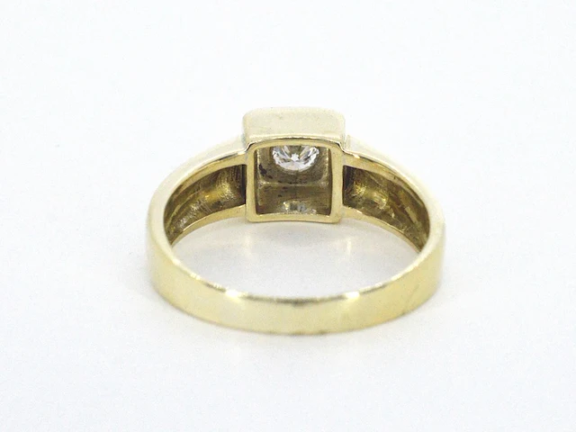 Gouden ring met briljant geslepen diamanten - afbeelding 10 van  12