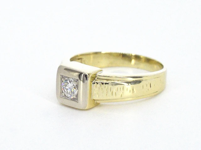 Gouden ring met briljant geslepen diamanten - afbeelding 11 van  12