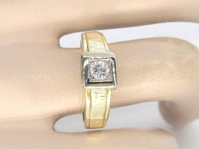Gouden ring met briljant geslepen diamanten - afbeelding 12 van  12
