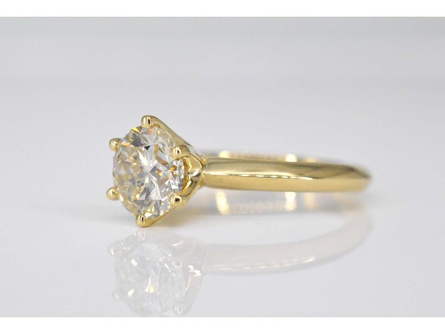 Gouden ring met briljant geslepen diamanten - afbeelding 4 van  8