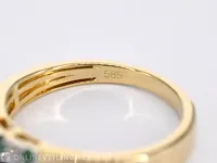 Gouden ring met diamant en multicolour edelstenen - afbeelding 10 van  10