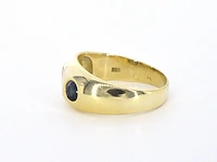 Gouden ring met diamant en saffieren - afbeelding 8 van  12