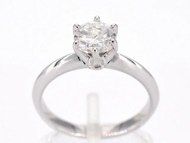 Gouden ring met diamant met een briljant geslepen diamant van 1.00 carat - afbeelding 1 van  9