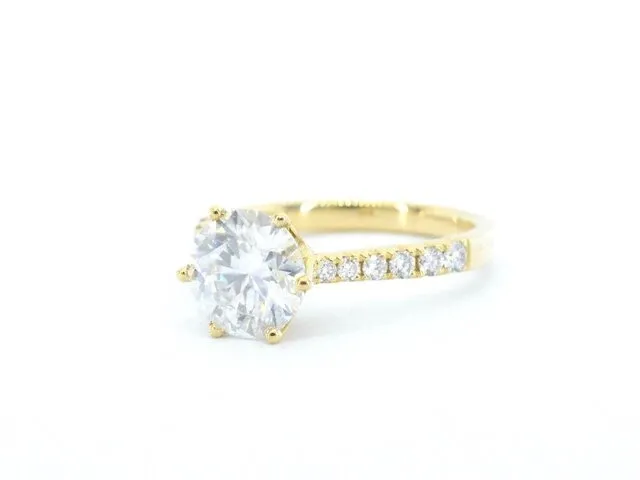 Gouden ring met diamant met een briljant geslepen diamant van 2.00 carat - afbeelding 9 van  10