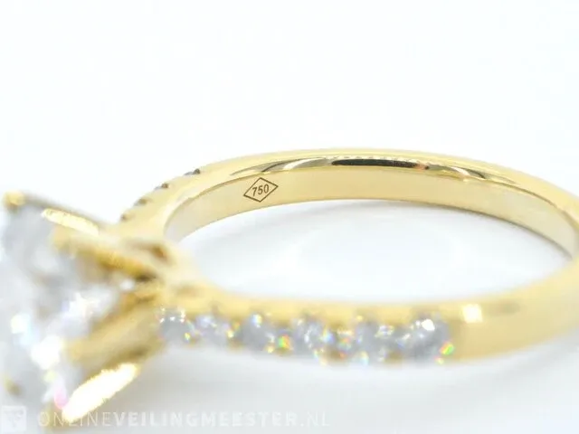 Gouden ring met diamant met een briljant geslepen diamant van 2.00 carat - afbeelding 10 van  10