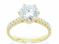 Gouden ring met diamant met een briljant geslepen diamant van 2.00 carat