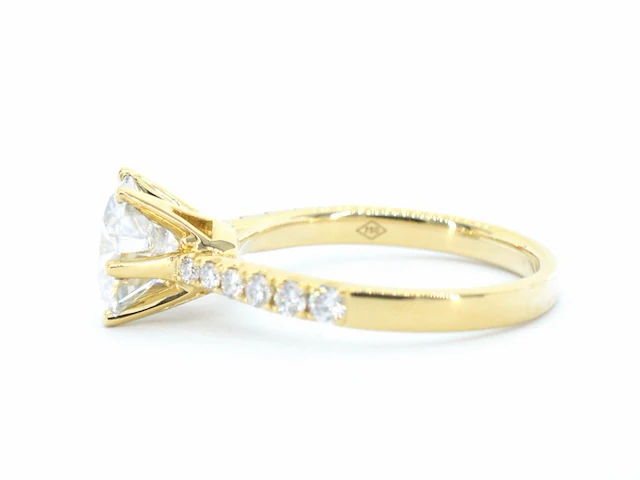 Gouden ring met diamant met een briljant geslepen diamant van 2.00 carat - afbeelding 5 van  9