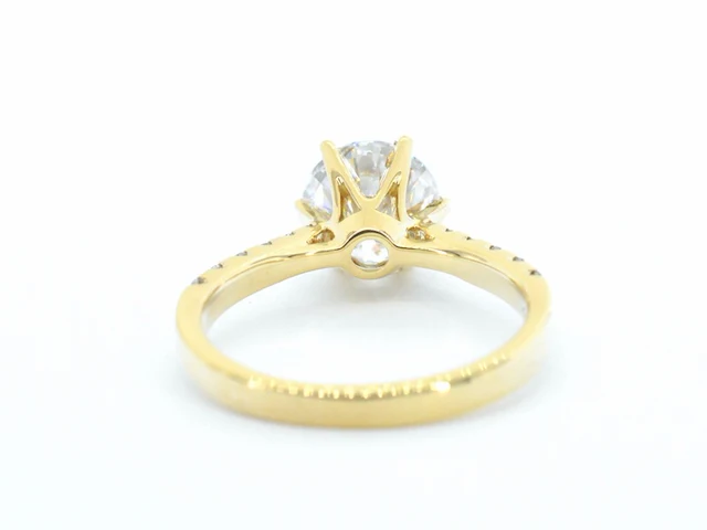 Gouden ring met diamant met een briljant geslepen diamant van 2.00 carat - afbeelding 7 van  9
