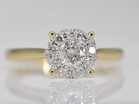 Gouden ring met diamant - afbeelding 1 van  7