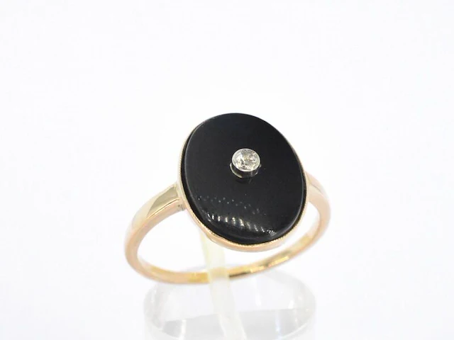 Gouden ring met diamant - afbeelding 4 van  10
