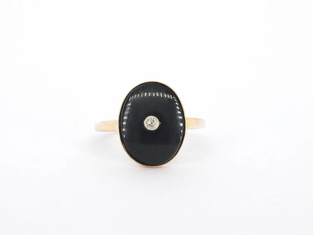 Gouden ring met diamant - afbeelding 6 van  10