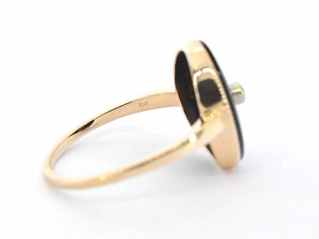 Gouden ring met diamant - afbeelding 8 van  10
