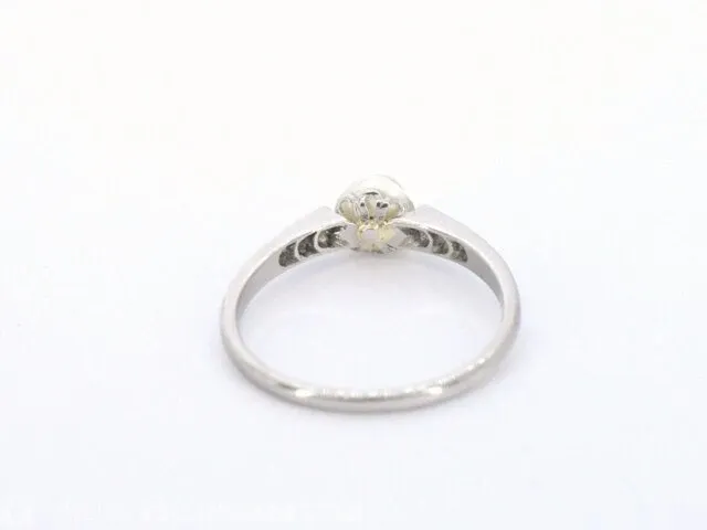 Gouden ring met diamanten en een orient parel - afbeelding 6 van  7