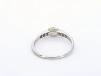 Gouden ring met diamanten en een orient parel - afbeelding 6 van  7
