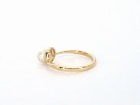 Gouden ring met diamanten en een parel - afbeelding 7 van  11