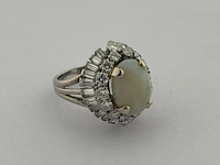 Gouden ring met diamanten en opaal natuurlijk - afbeelding 3 van  7