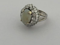 Gouden ring met diamanten en opaal natuurlijk - afbeelding 4 van  7