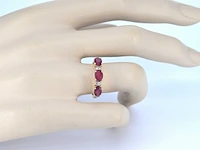 Gouden ring met diamanten en robijn - afbeelding 5 van  11