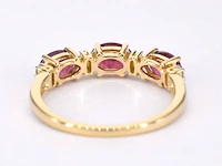Gouden ring met diamanten en robijn - afbeelding 9 van  11