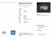 Gouden ring met diamanten en saffier - afbeelding 6 van  6