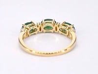 Gouden ring met diamanten en smaragd - afbeelding 7 van  11