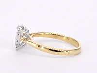 Gouden ring met diamanten in hart vorm - afbeelding 10 van  11