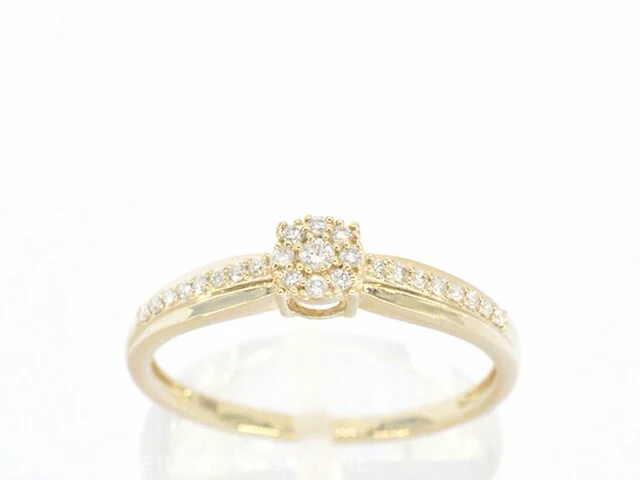 Gouden ring met diamanten - afbeelding 1 van  3