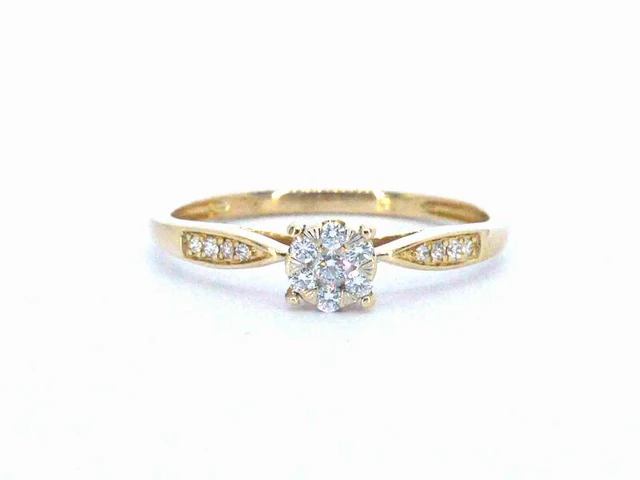 Gouden ring met diamanten - afbeelding 1 van  9