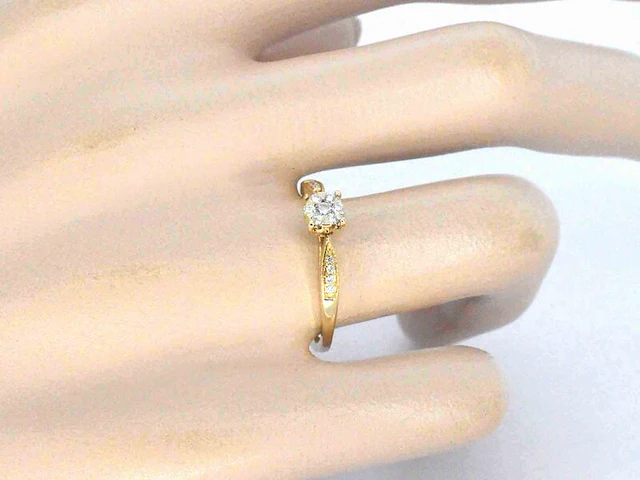 Gouden ring met diamanten - afbeelding 2 van  9