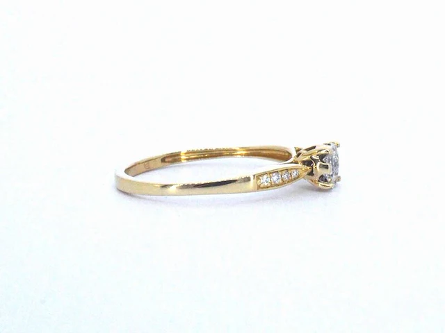 Gouden ring met diamanten - afbeelding 4 van  9