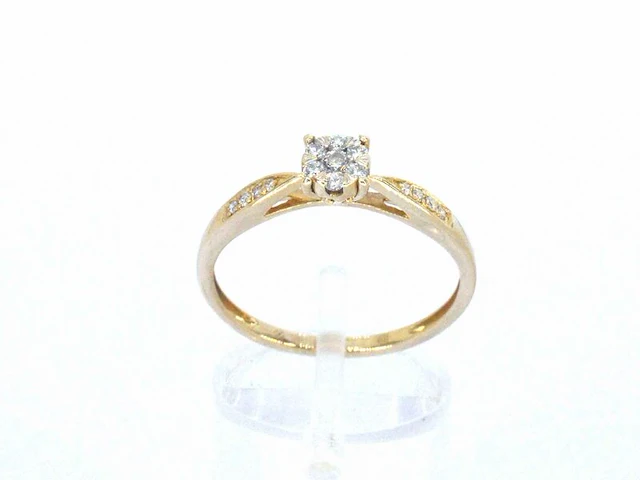 Gouden ring met diamanten - afbeelding 5 van  9