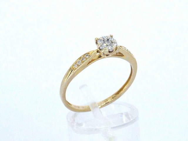 Gouden ring met diamanten - afbeelding 7 van  9