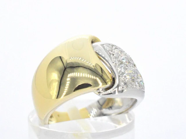 Gouden ring met diamanten - afbeelding 4 van  8