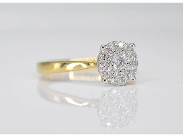 Gouden ring met diamanten - afbeelding 3 van  8