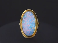 Gouden ring met doublet opaal - afbeelding 2 van  6