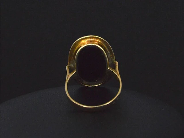 Gouden ring met doublet opaal - afbeelding 4 van  6