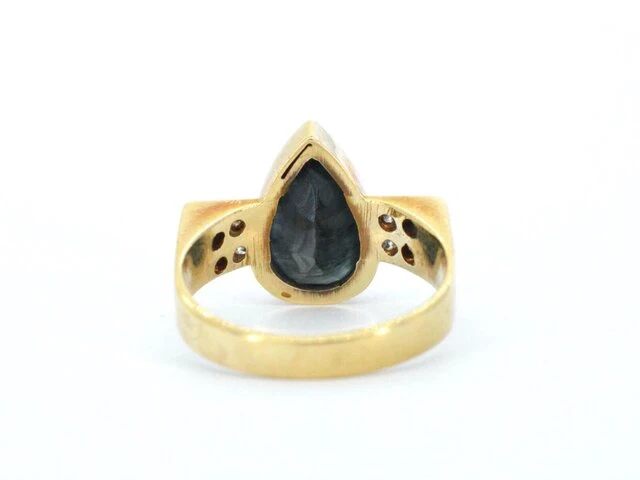 Gouden ring met edelsteen - afbeelding 4 van  5