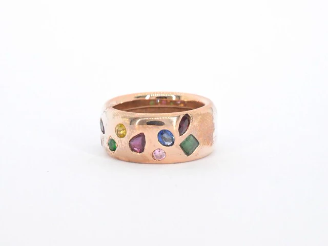 Gouden ring met edelstenen - afbeelding 3 van  7