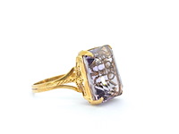 Gouden ring met een amethist - afbeelding 2 van  8