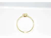 Gouden ring met een briljant geslepen diamant in hartvorm - afbeelding 4 van  6