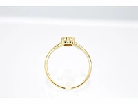 Gouden ring met een briljant geslepen diamant in hartvorm - afbeelding 4 van  7
