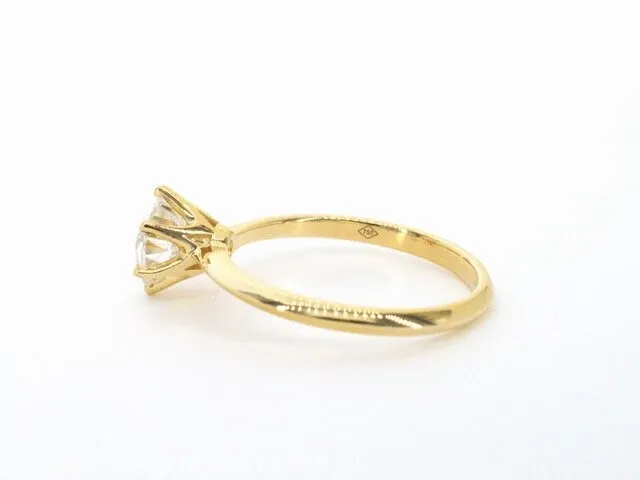 Gouden ring met een briljant geslepen diamant van 1.00 carat - afbeelding 7 van  11