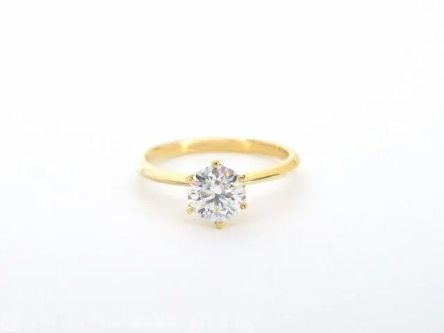 Gouden ring met een briljant geslepen diamant van 1.00 carat - afbeelding 8 van  11