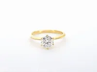 Gouden ring met een briljant geslepen diamant van 1.00 carat - afbeelding 8 van  11