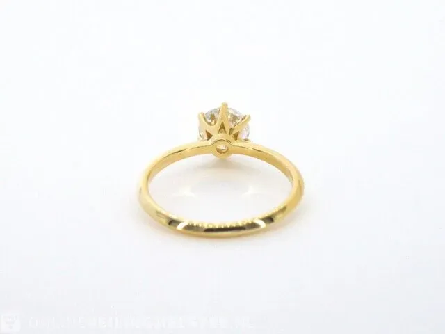 Gouden ring met een briljant geslepen diamant van 1.00 carat - afbeelding 9 van  11