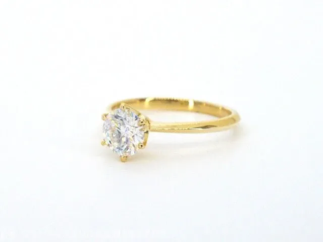 Gouden ring met een briljant geslepen diamant van 1.00 carat - afbeelding 10 van  11