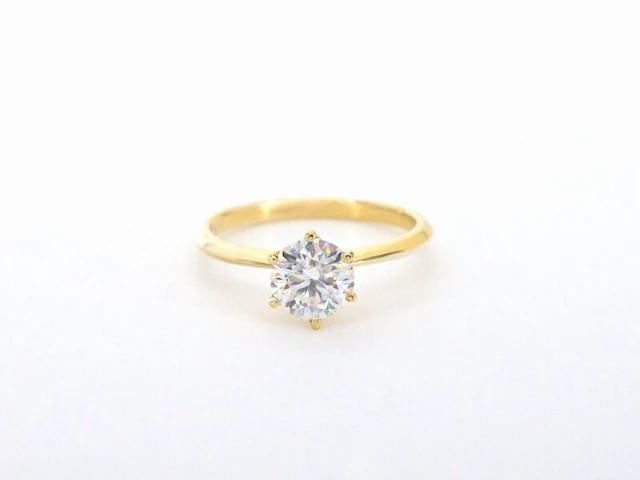 Gouden ring met een briljant geslepen diamant van 1.50 carat - afbeelding 9 van  12