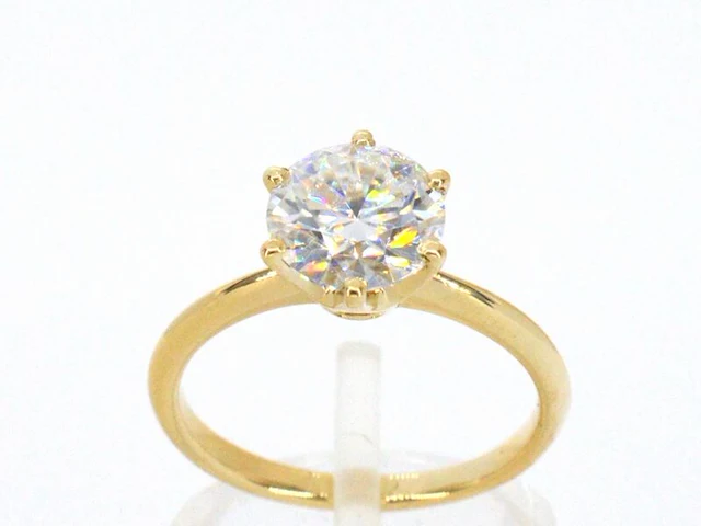 Gouden ring met een briljant geslepen diamant van 2.00 carat - afbeelding 1 van  11